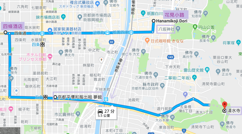 kyoto walking map 