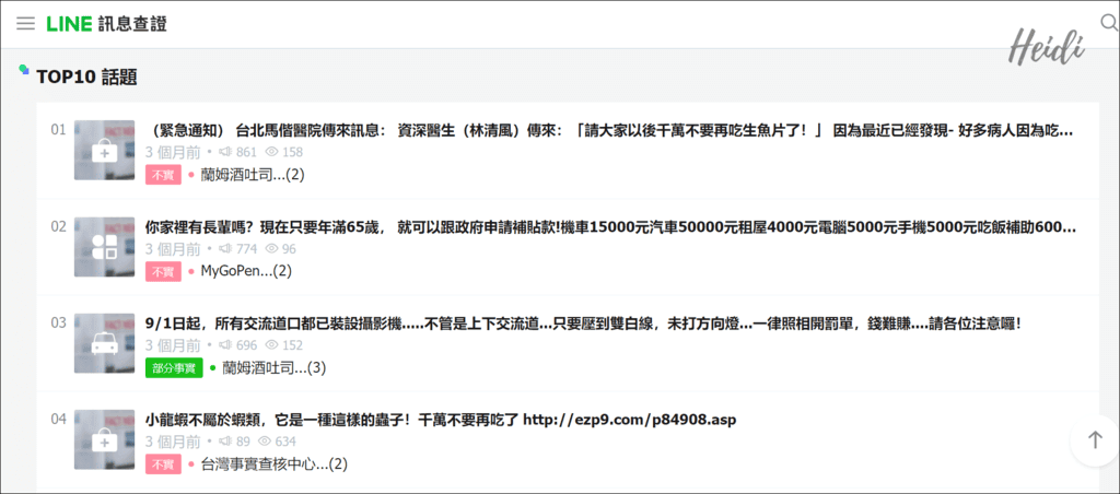 Line Hub訊息查證 Top10話題.png