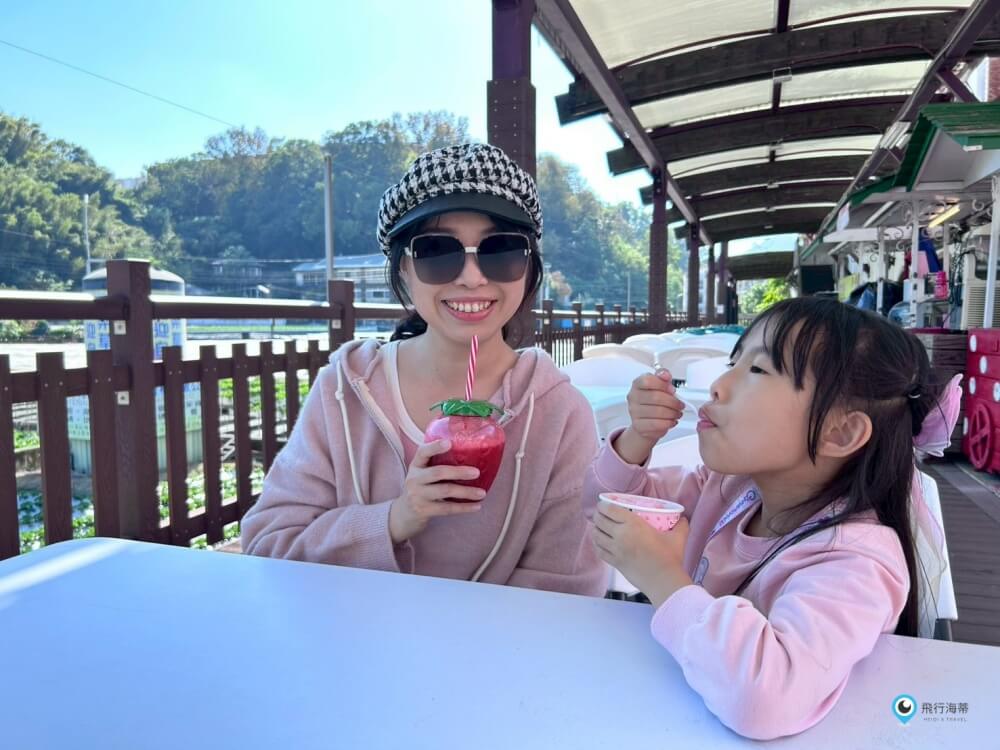 苗栗【大湖酒莊】採草莓後的完美中繼站 最愛來喝草莓果汁 拍大草莓全家福
